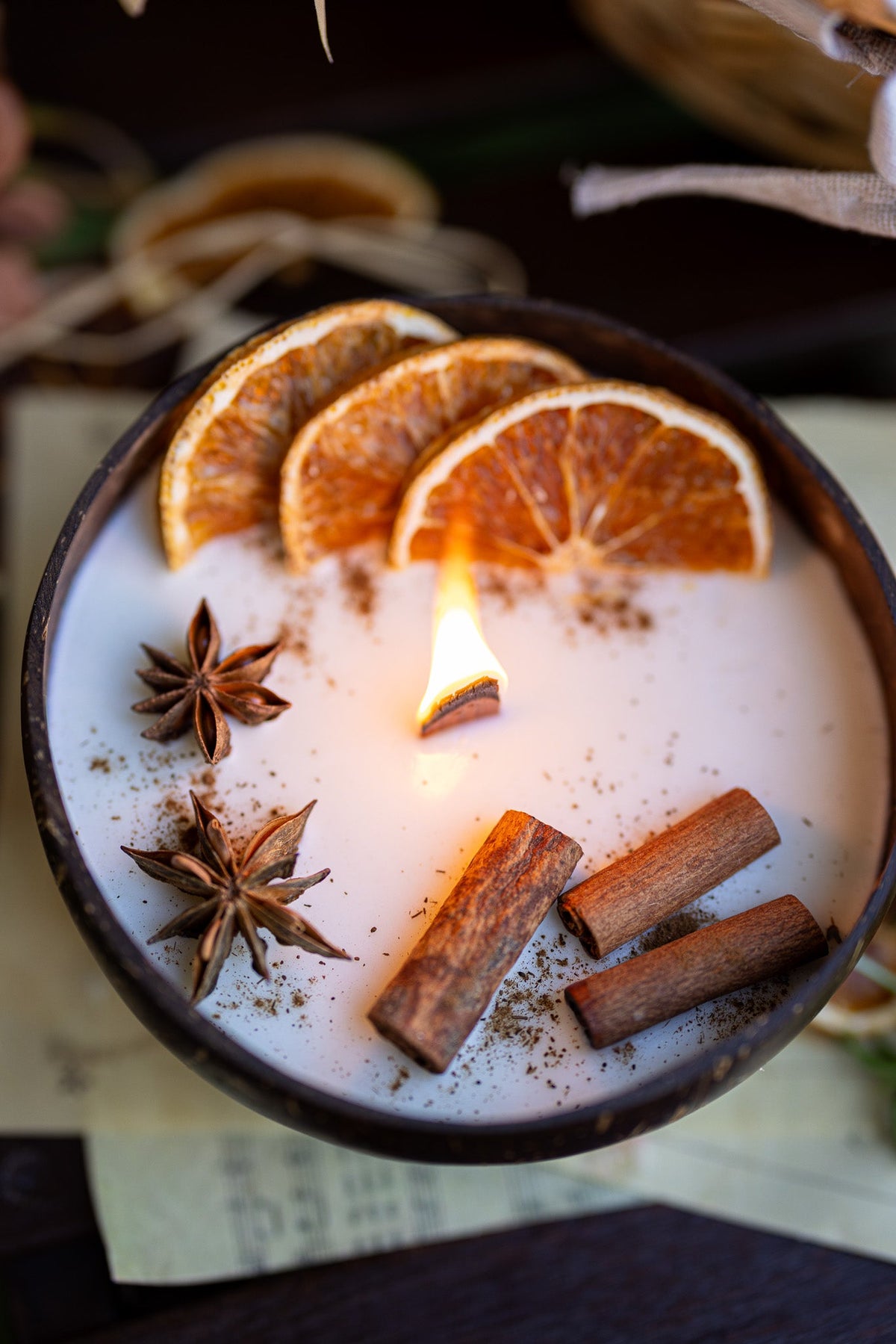 Handcrafted Coconut Shell Candle