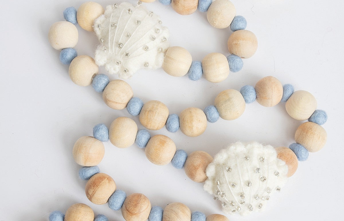 Coastal Seashell Beaded Garland