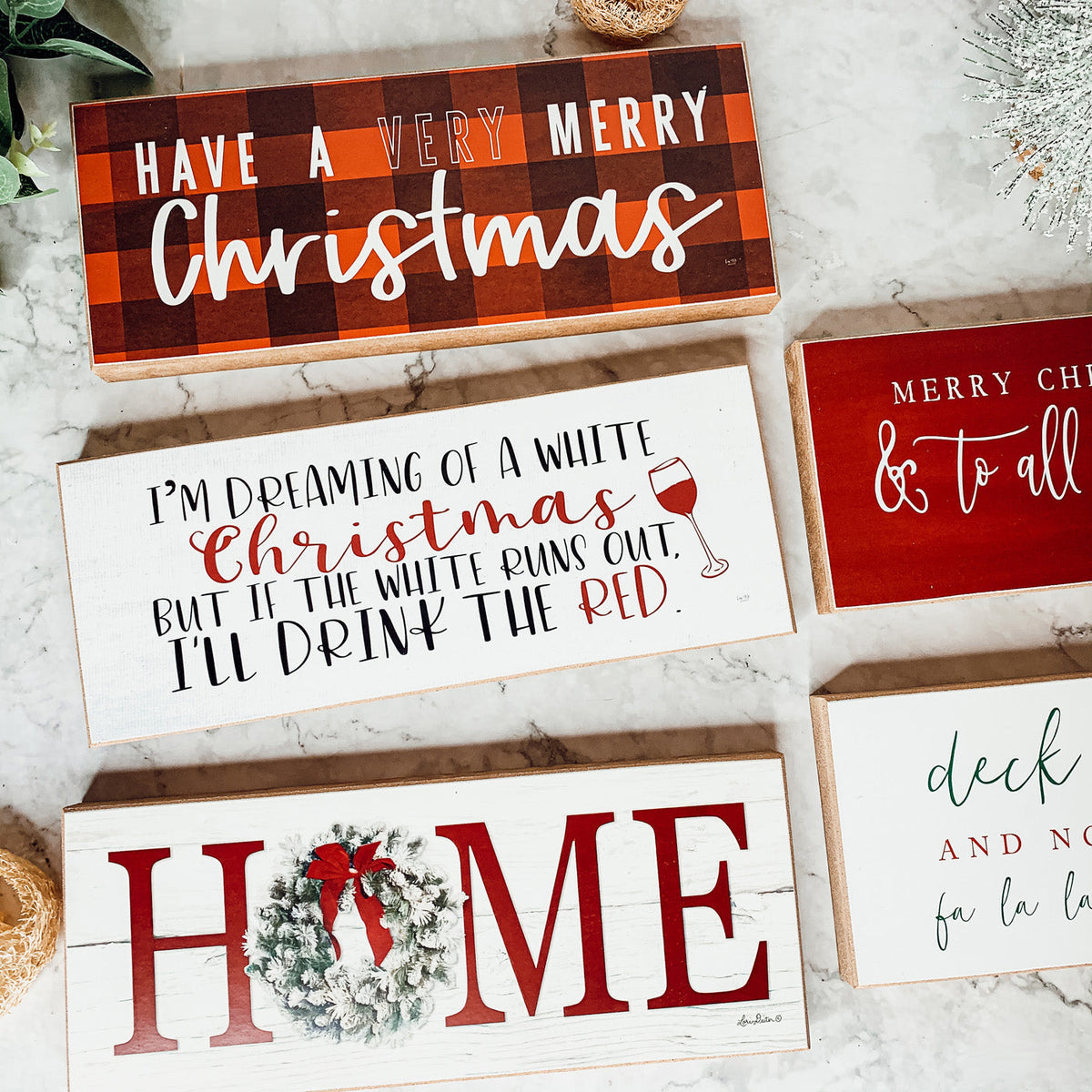 Christmas Home Wreath Sign