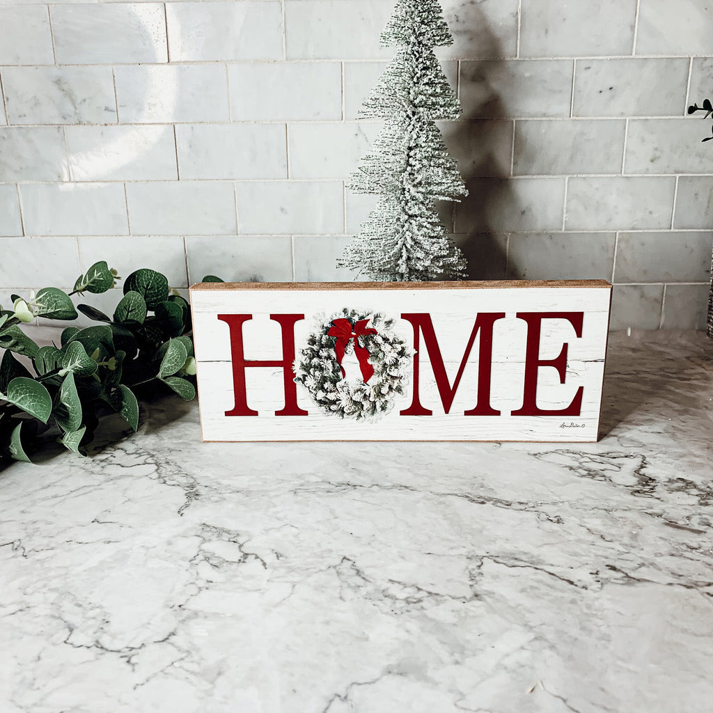 Christmas Home Wreath Sign