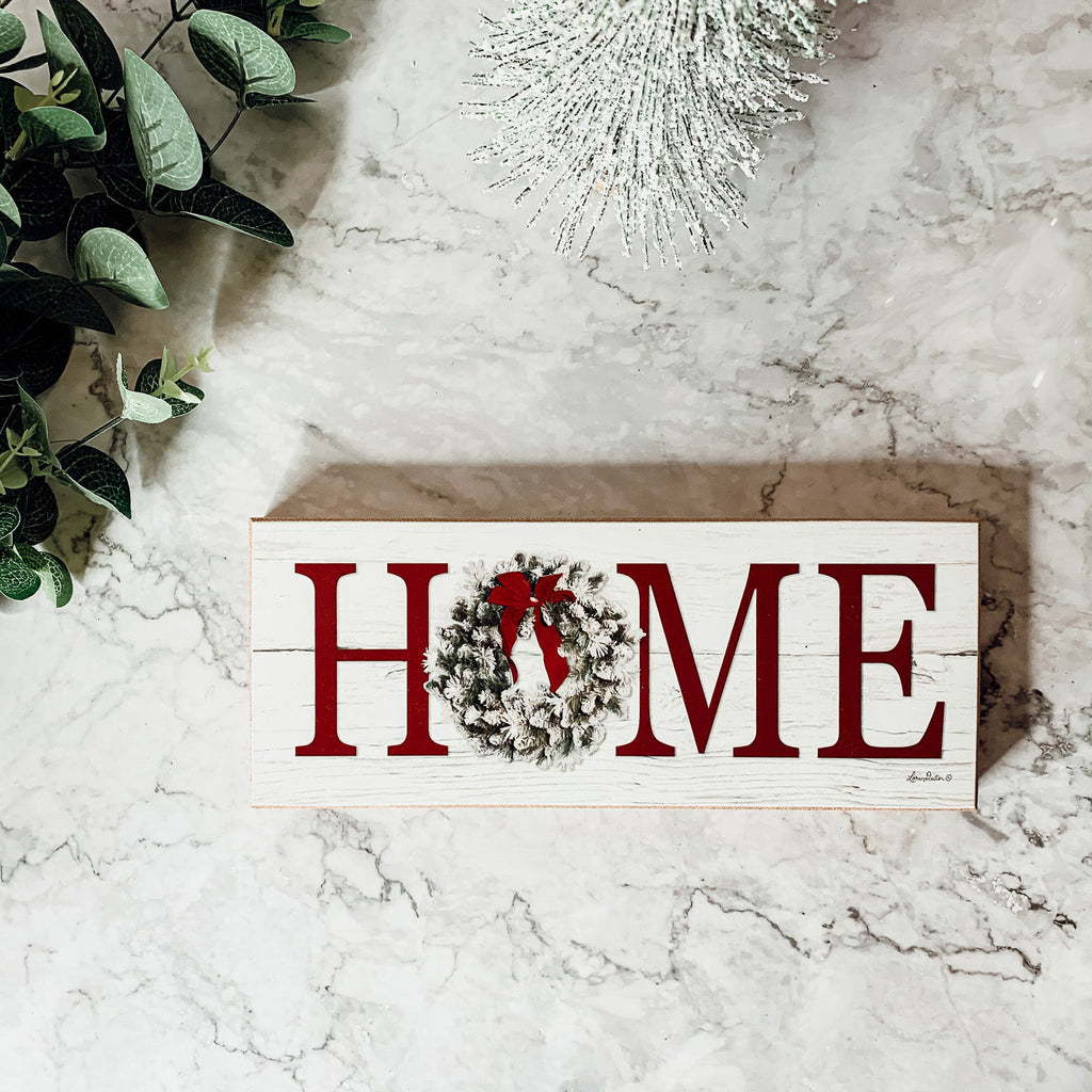Christmas Home Wreath Sign