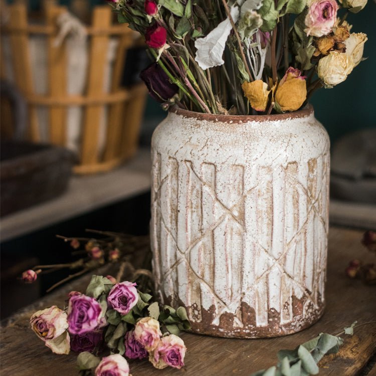 Distressed Ceramic Vase