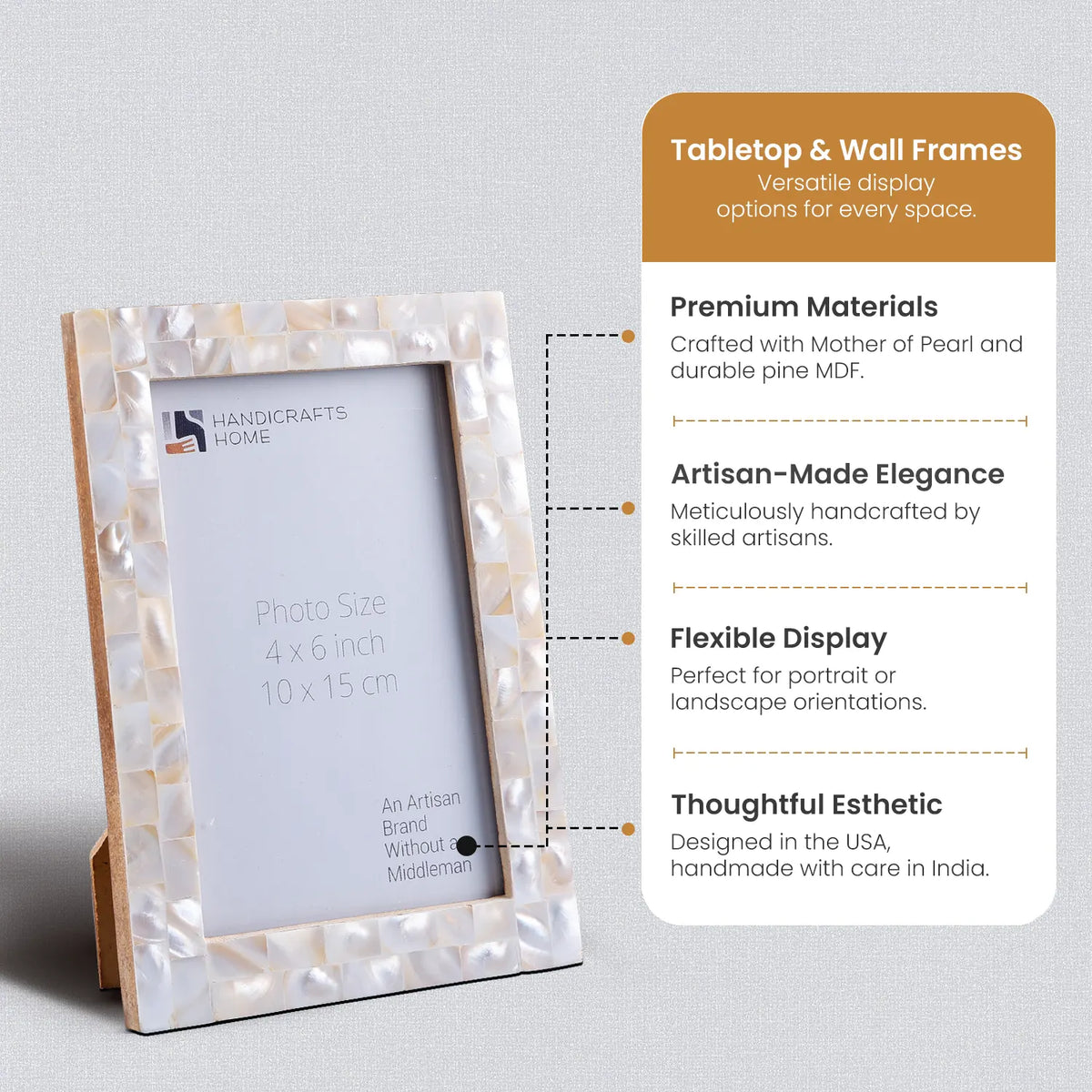 Elegant Pearl handcrafted 4x6 5x7 8x10
