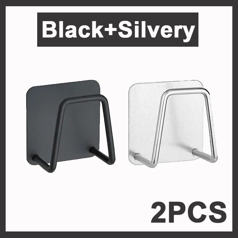Wall-Mounted Stainless Steel Sponge Holders, 2-Pack