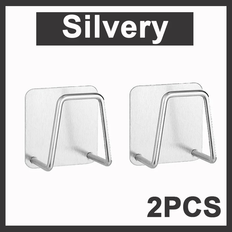 Wall-Mounted Stainless Steel Sponge Holders, 2-Pack