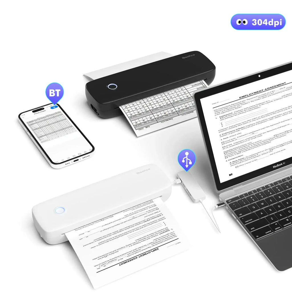 Portable Wireless & USB Thermal Printer
