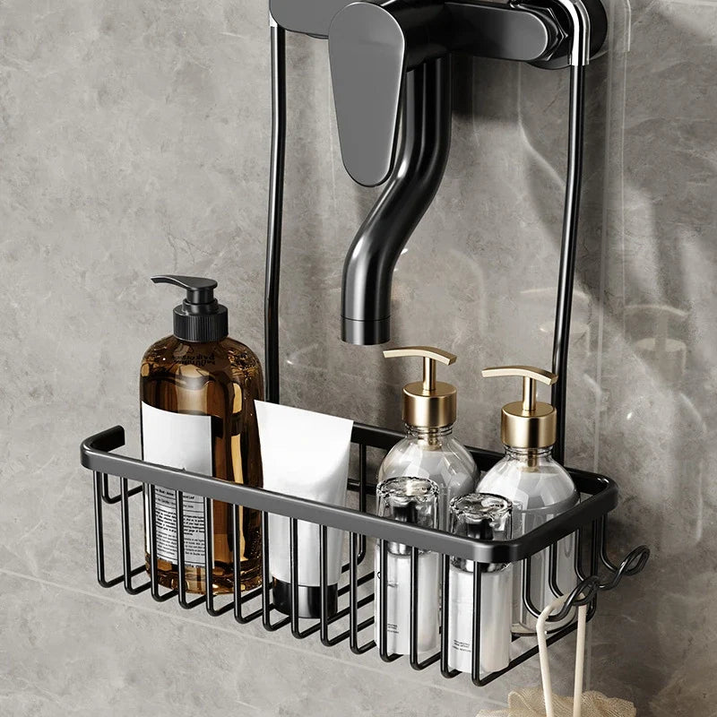 No-Drill Shower Storage Rack