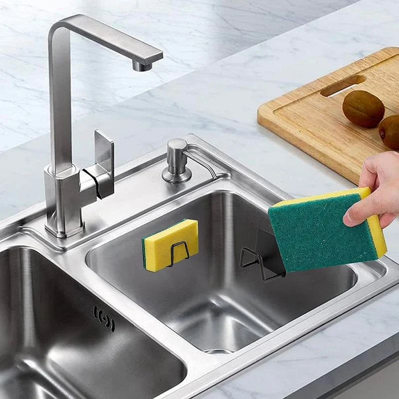 Wall-Mounted Stainless Steel Sponge Holders, 2-Pack