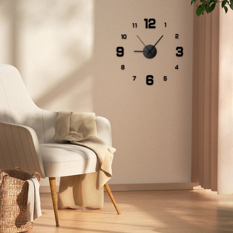 DIY Silent Frameless Wall Clock
