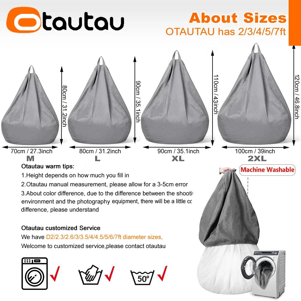 Soft Cotton Bean Bag Cover 12 colors