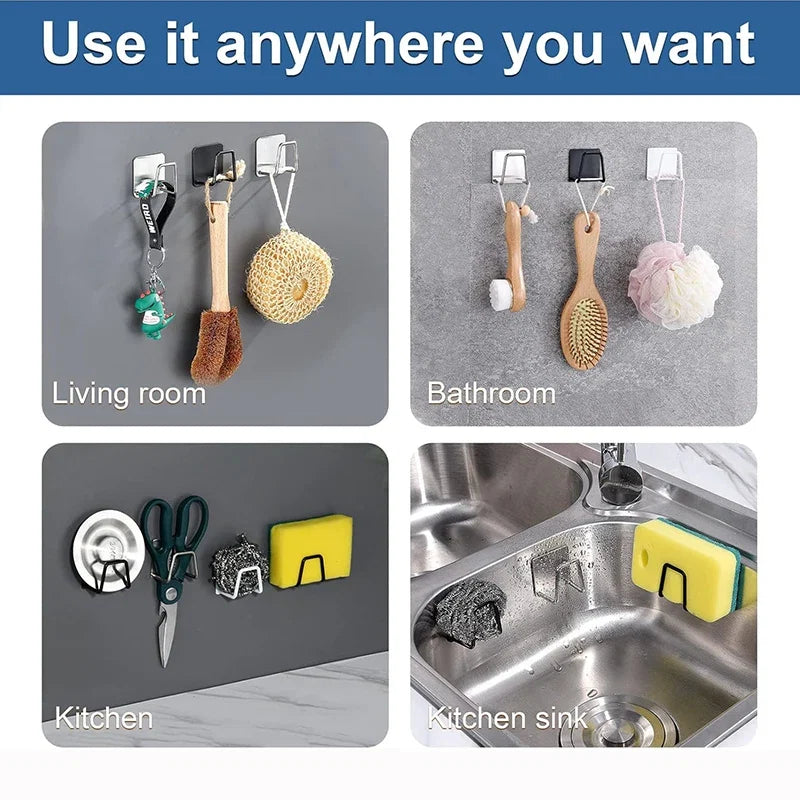 Wall-Mounted Stainless Steel Sponge Holders, 2-Pack