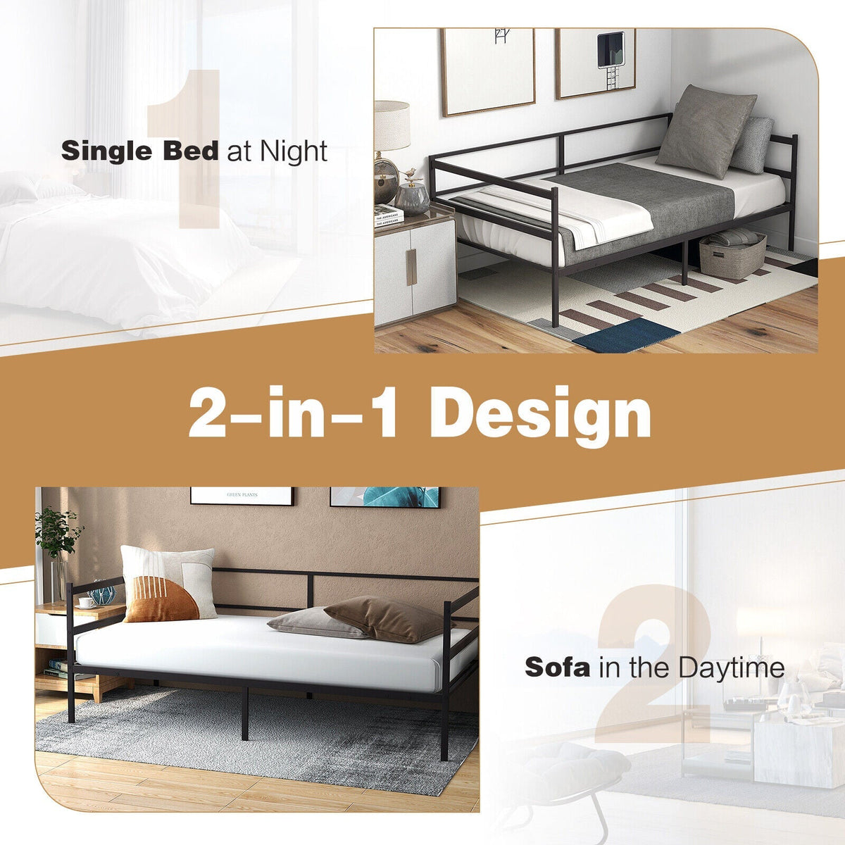 Modern Metal Daybed