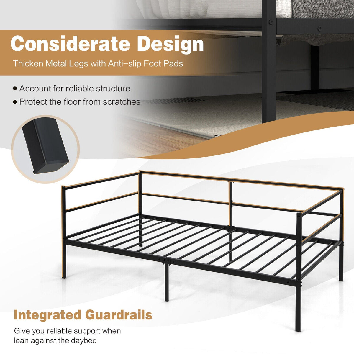 Modern Metal Daybed