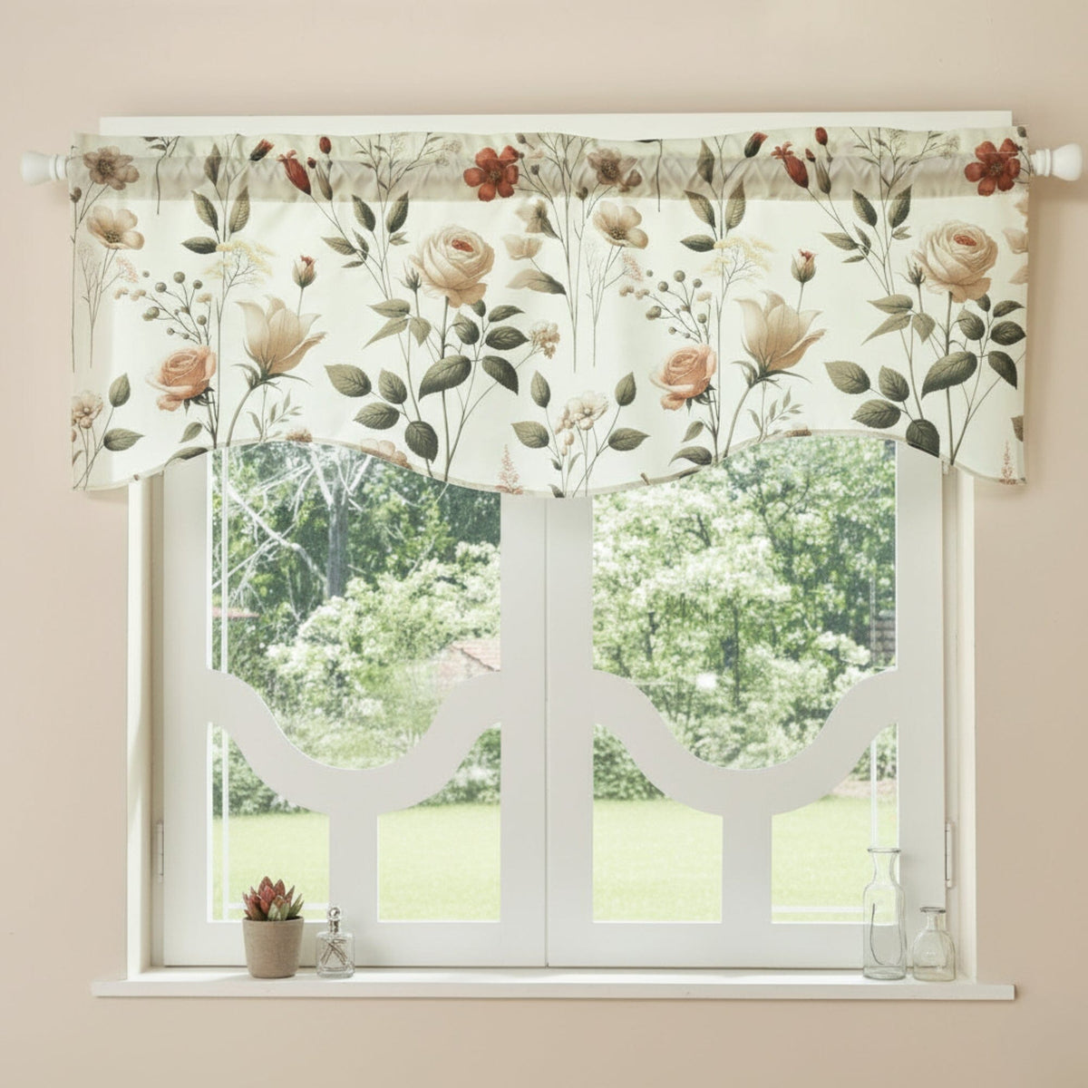 Enchanted Meadow Floral Window Valance