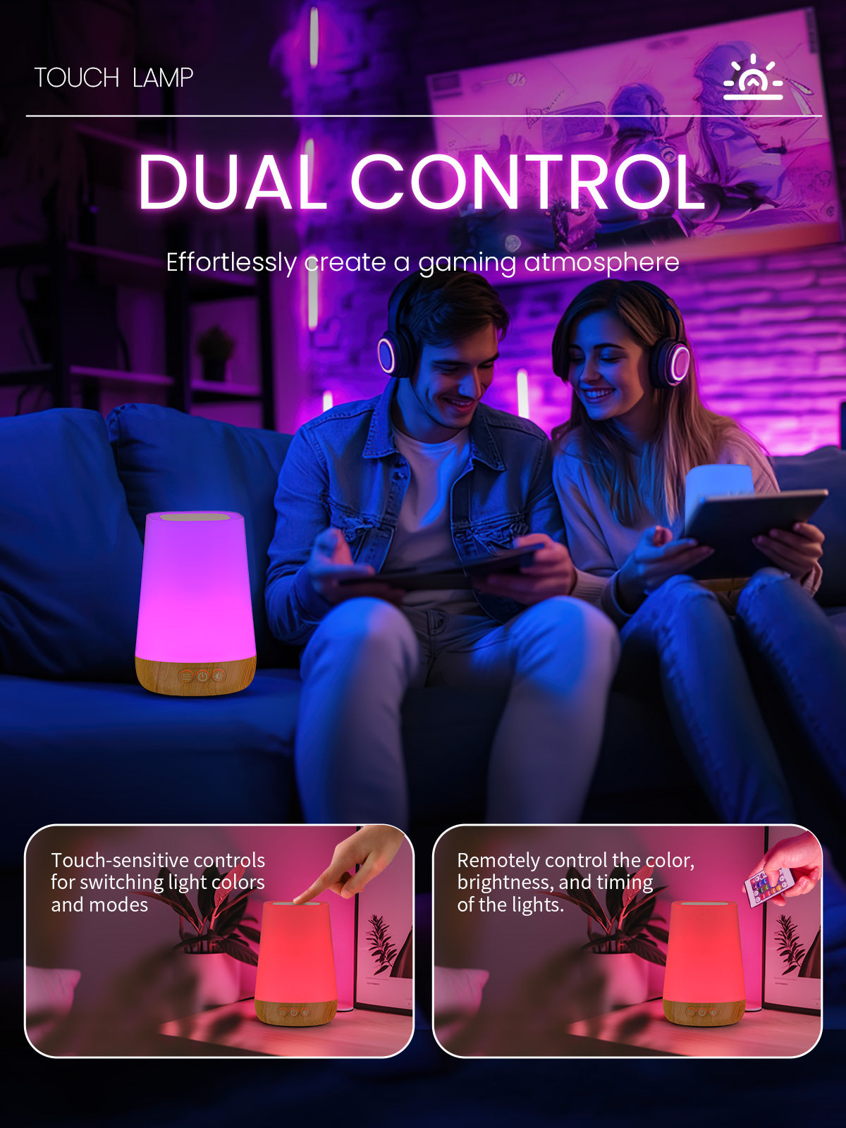Dimmable Touch Bedside Lamp