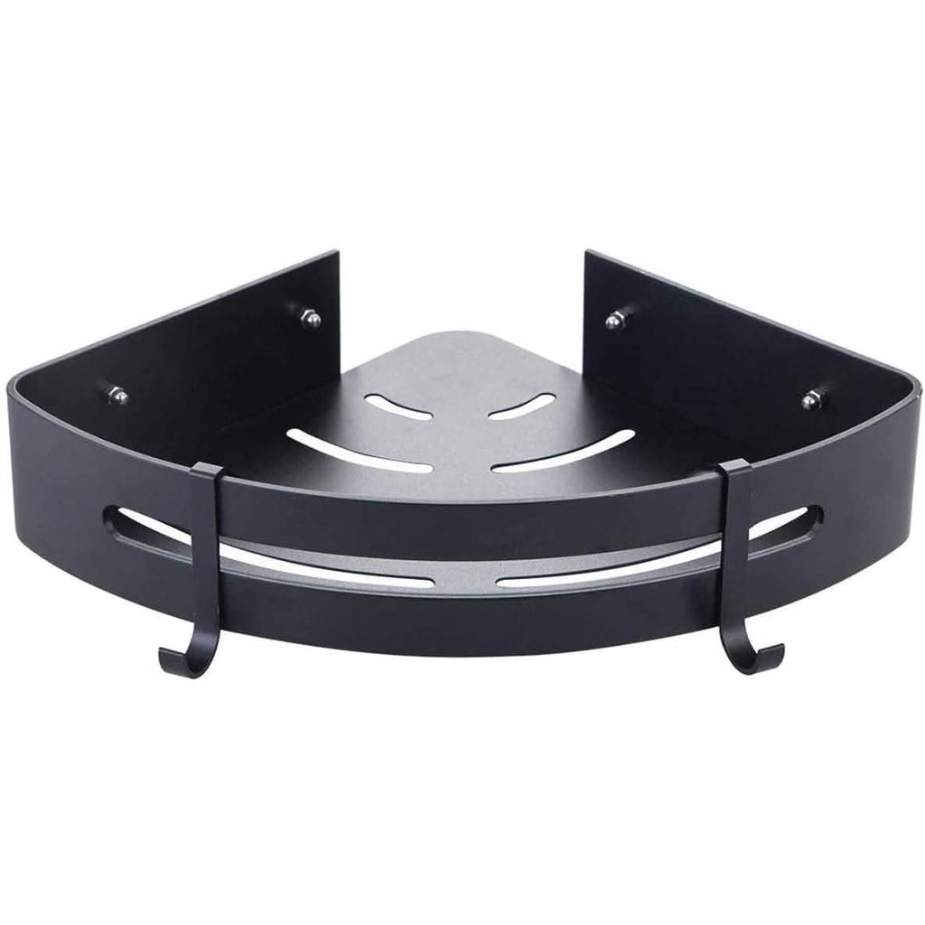 Aluminum Corner Shower Caddy with Hooks