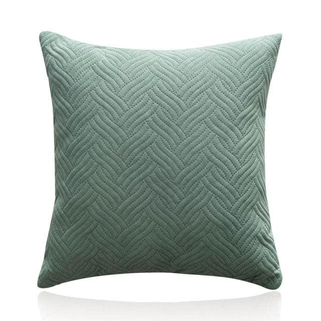 Quilted Velvet Throw Pillow Cover