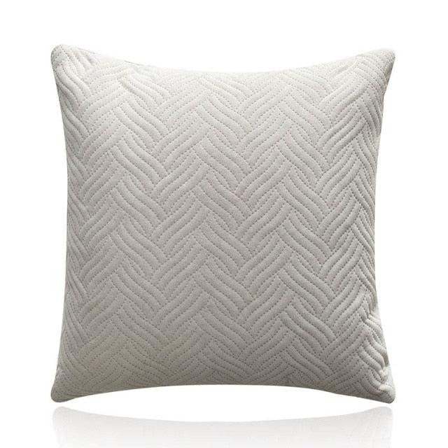 Quilted Velvet Throw Pillow Cover