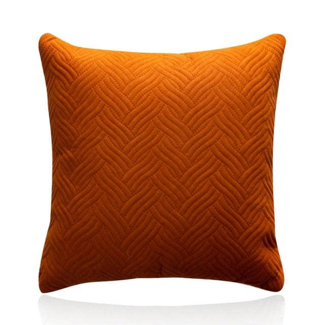 Quilted Velvet Throw Pillow Cover