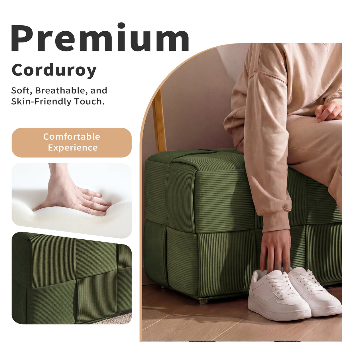 Ottoman Soft Corduroy