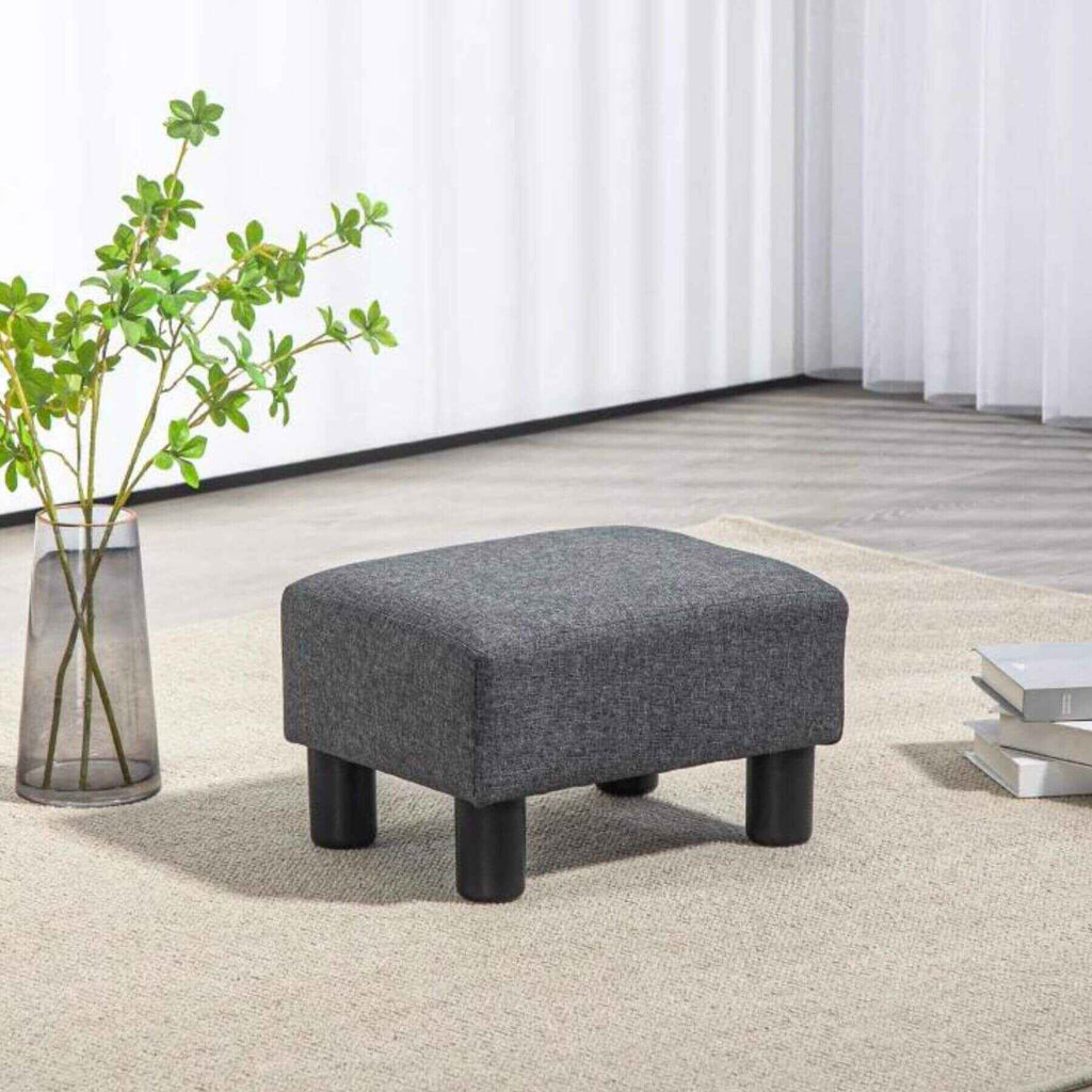 Modern Linen Fabric Ottoman