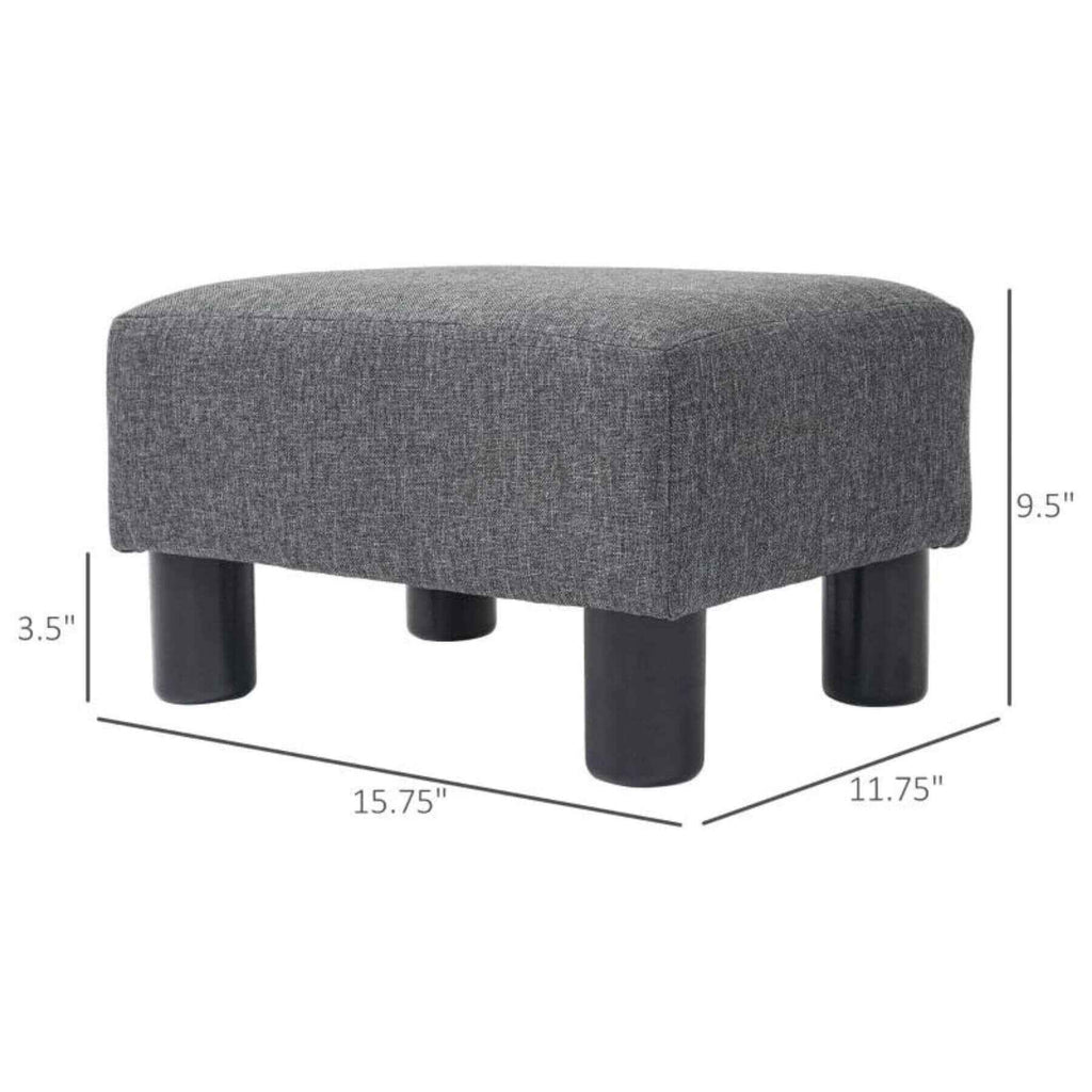 Modern Linen Fabric Ottoman