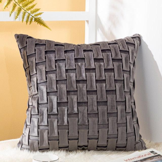 Solid Velvet Throw Pillow Cover
