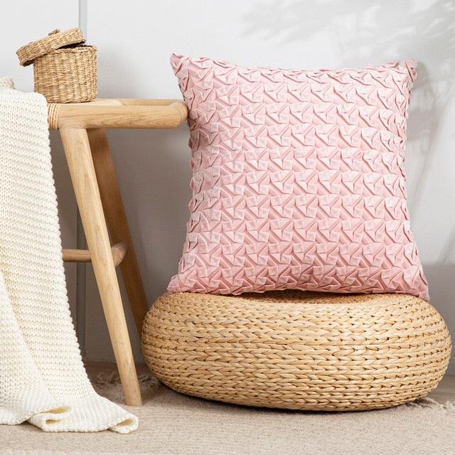 Solid Velvet Throw Pillow Cover