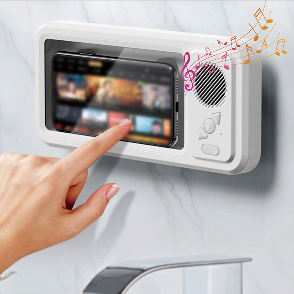 Waterproof Bath Phone Holder with Bluetooth Speaker