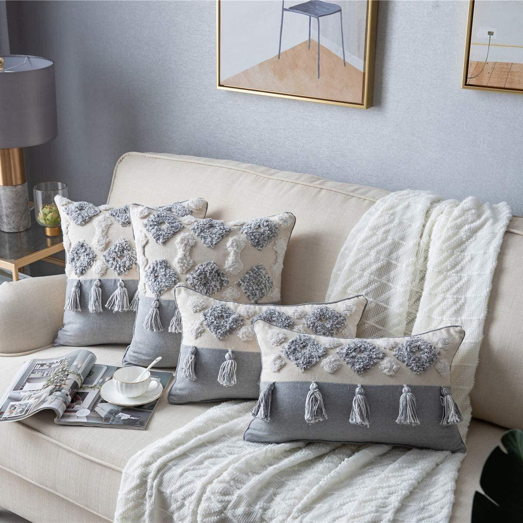 Boho Cotton Woven Pillow Cover