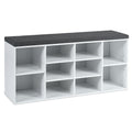 Entryway Bench Organizer with cushion