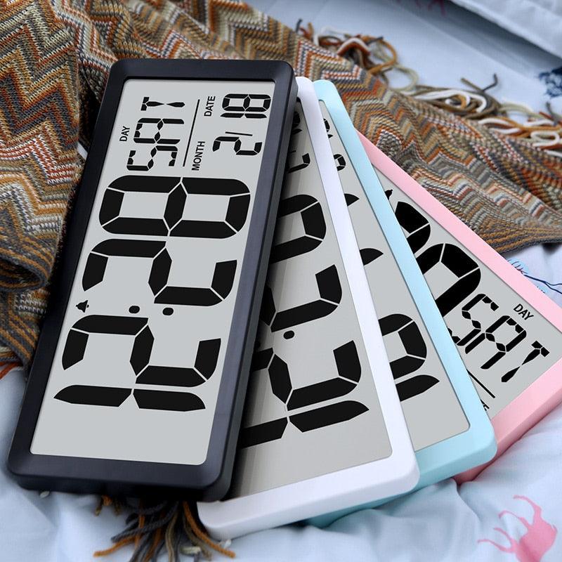 Large Digital Wall Clock with Night Light