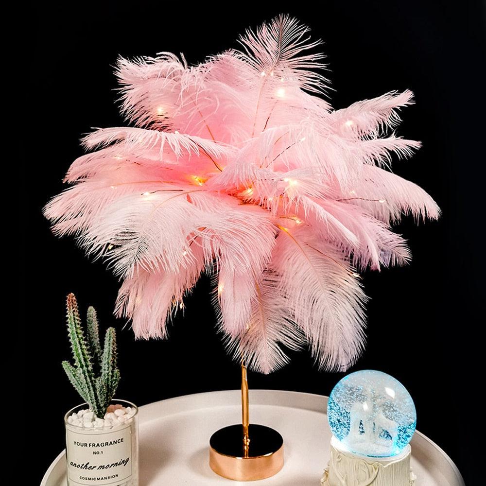 Feather Copper desk Lamp