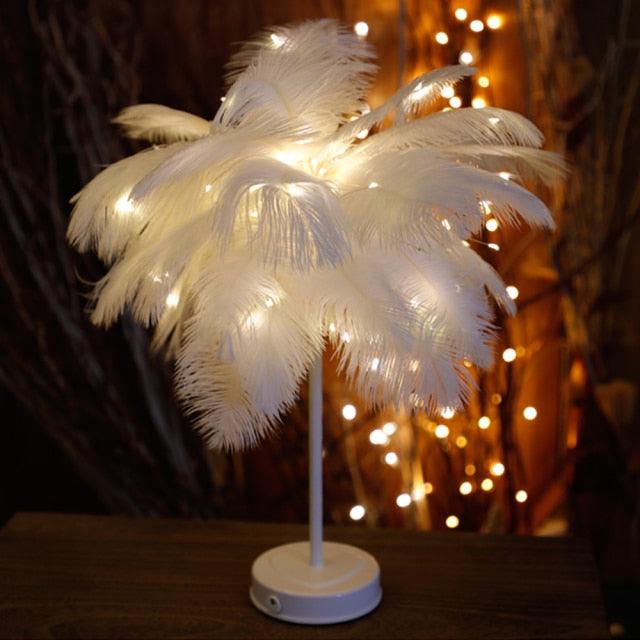 Feather Copper desk Lamp