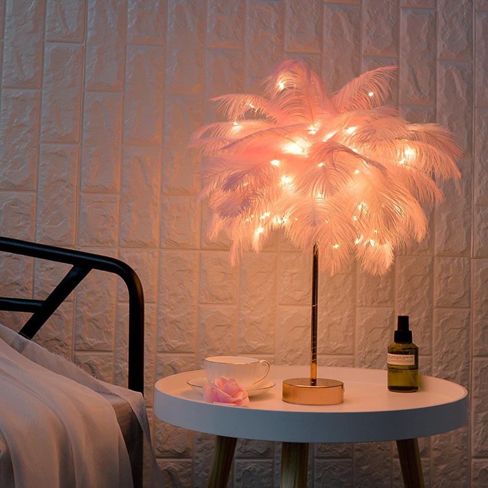 Feather Copper desk Lamp
