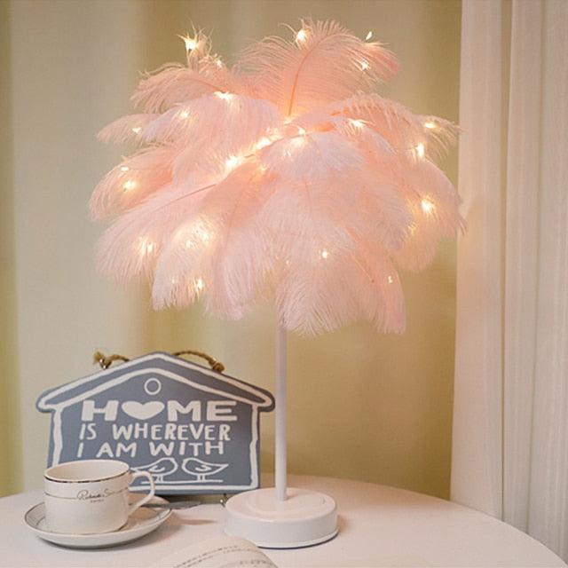 Feather Copper desk Lamp
