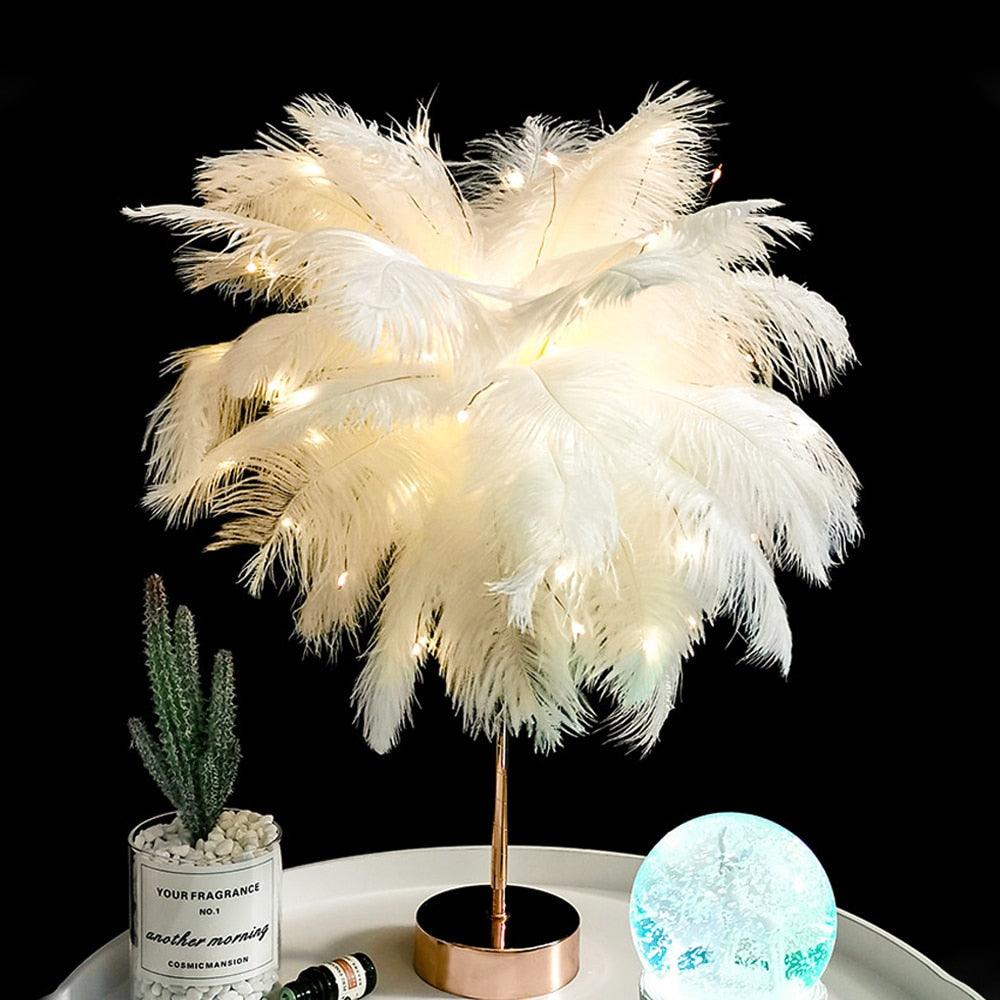 Feather Copper desk Lamp