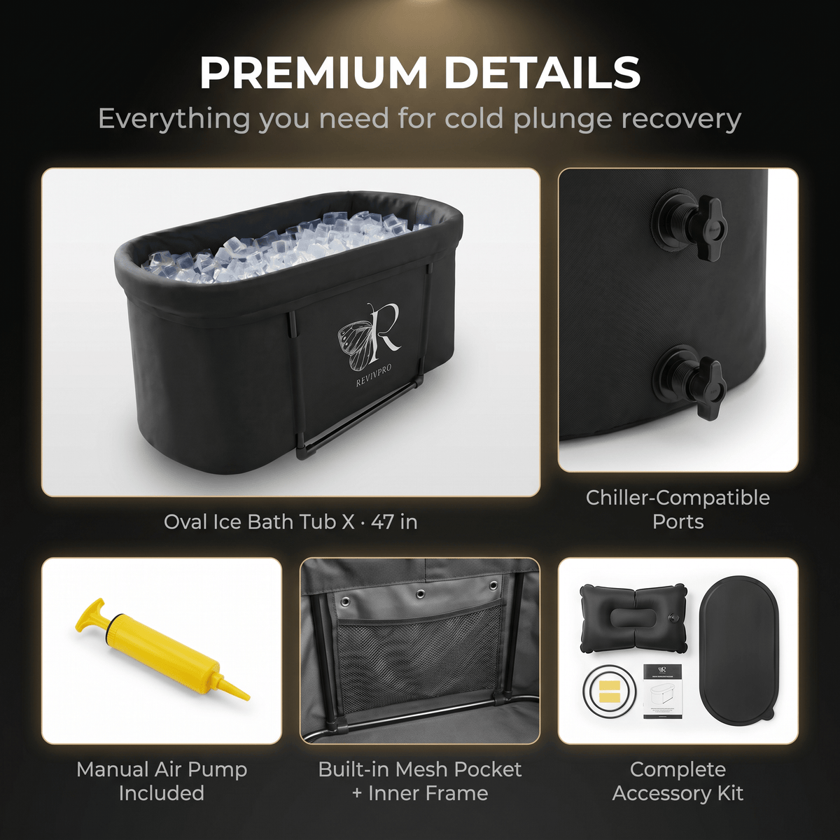 Extra-Long Portable Ice Bath Tub