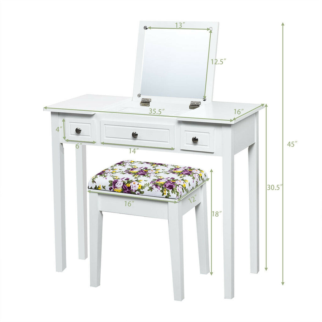 Vanity Table with mirror and drawers