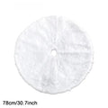 White Christmas Plush Fur Tree Skirt