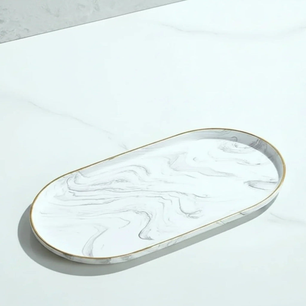 Elegant Marble Vanity Tray