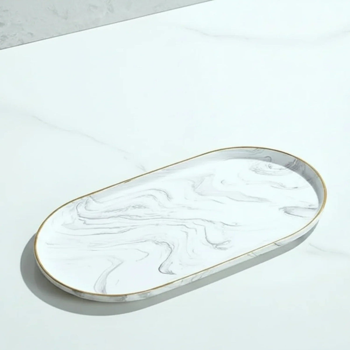Elegant Marble Vanity Tray