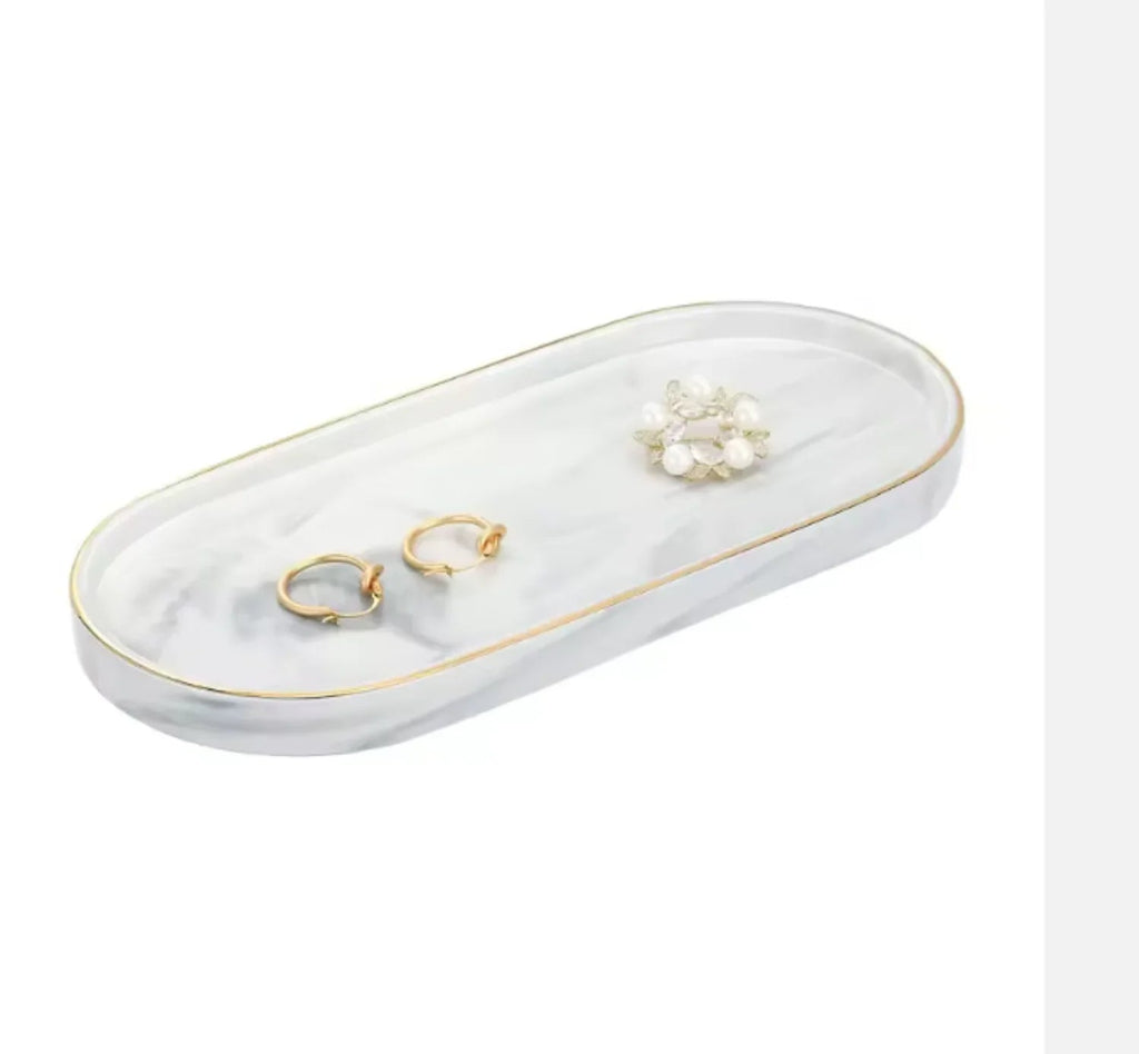 Elegant Marble Vanity Tray