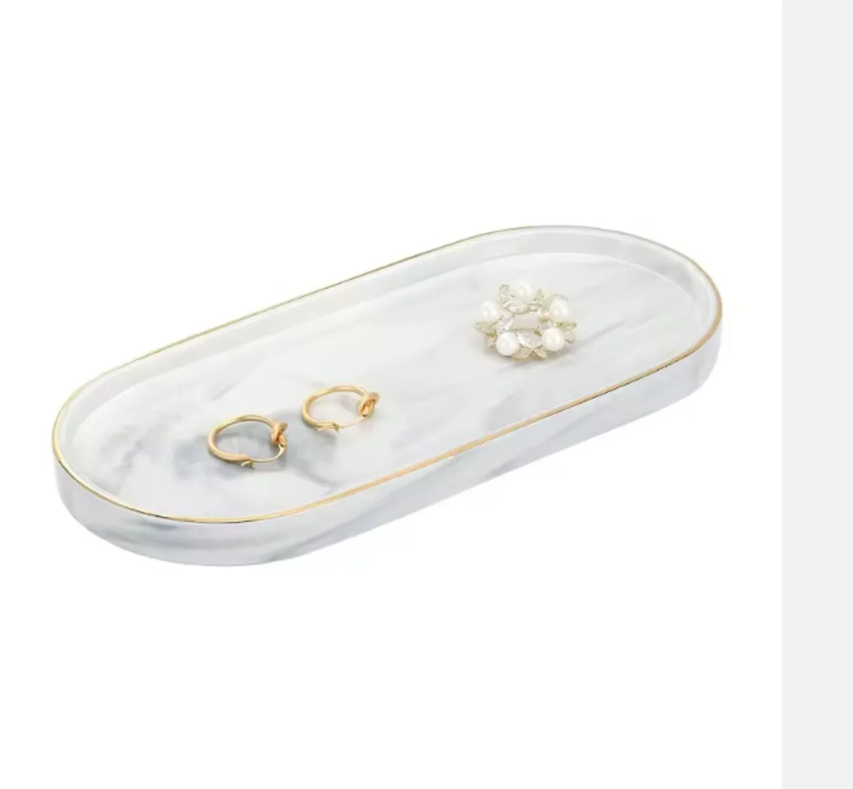 Elegant Marble Vanity Tray