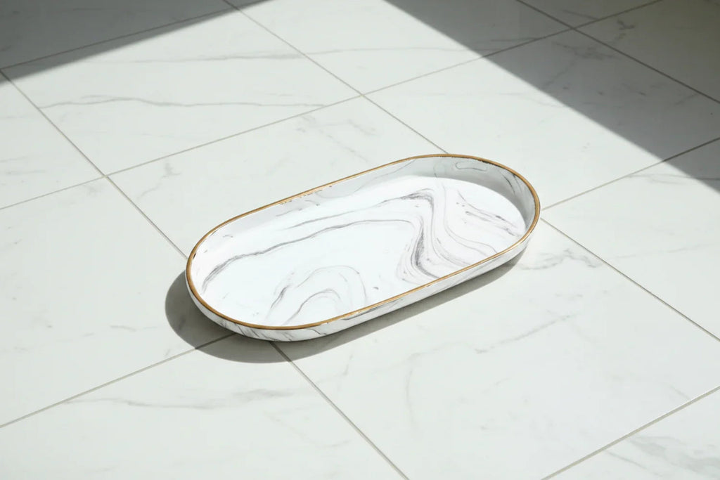Elegant Marble Vanity Tray