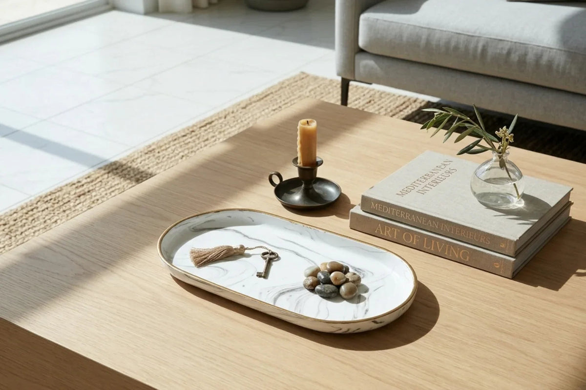 Elegant Marble Vanity Tray