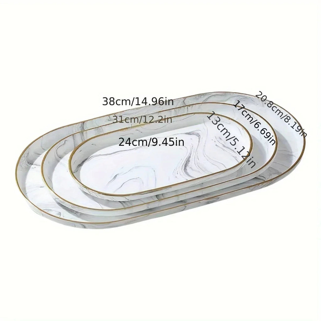 Elegant Marble Vanity Tray