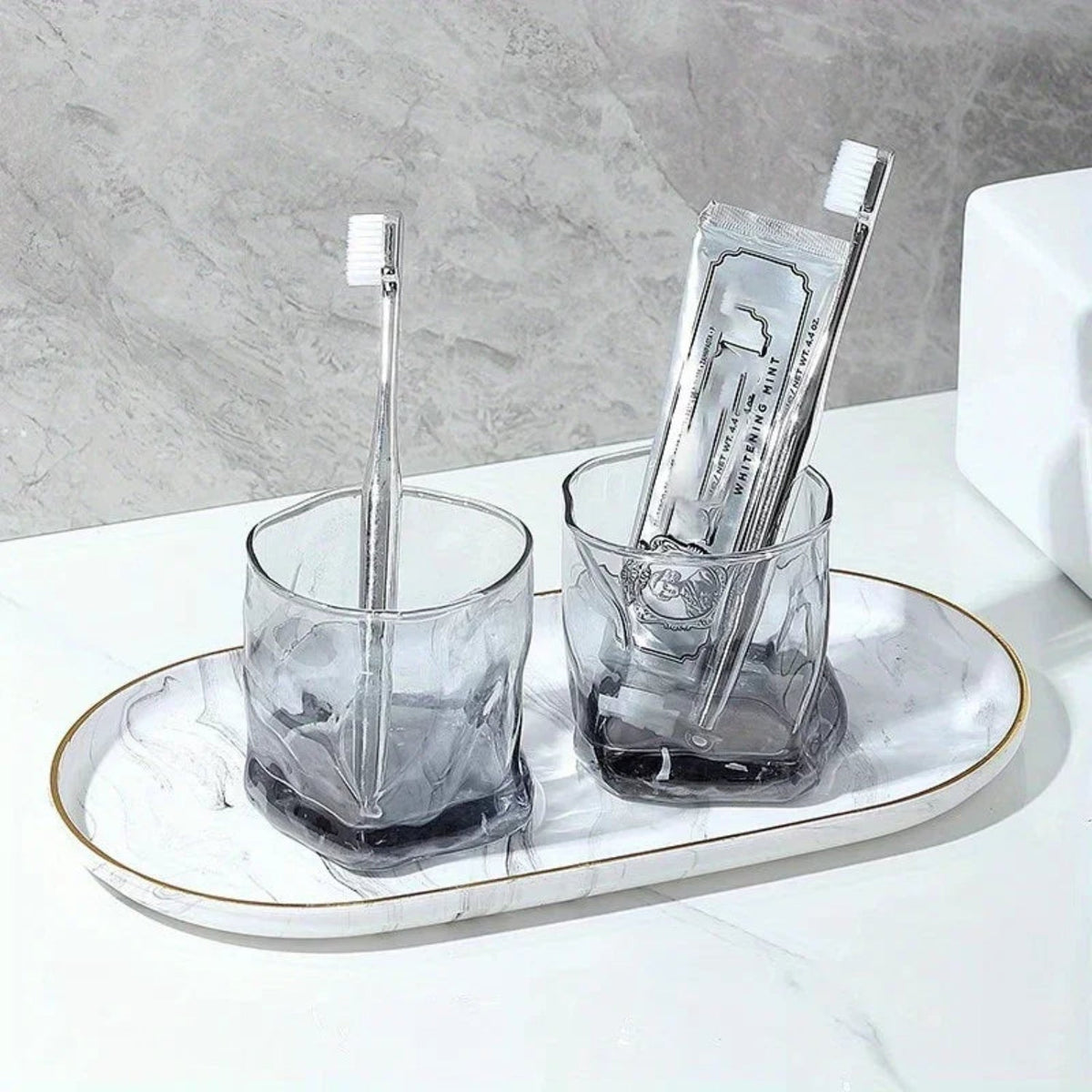Elegant Marble Vanity Tray
